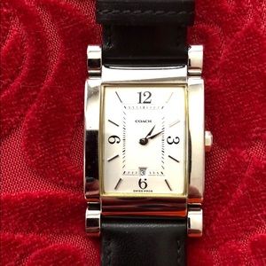 Men’s Coach Watch Black Leather Band